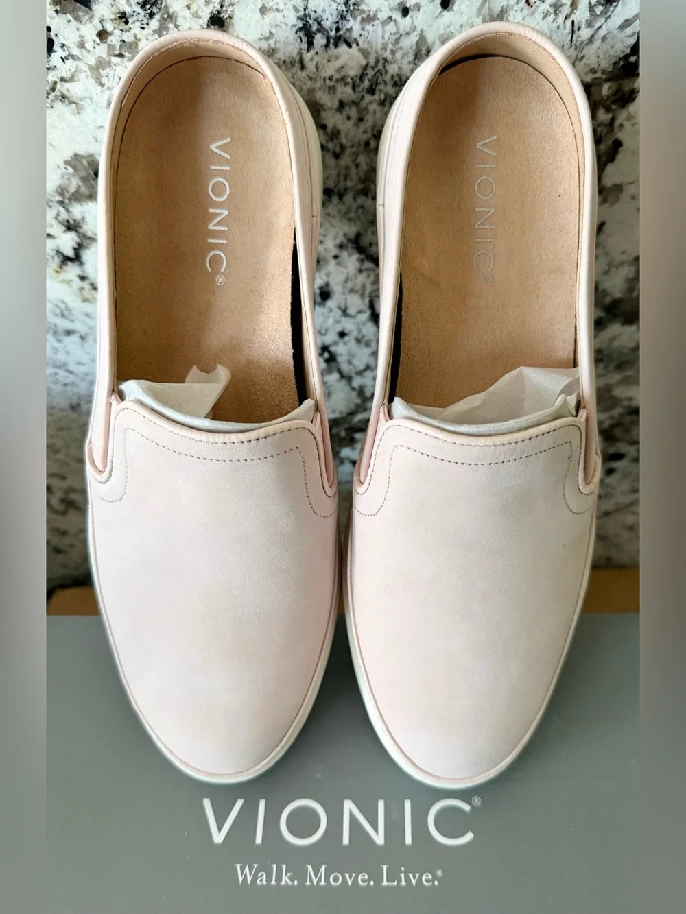 Vionic Pale Peony Pink Nubuck Leather Slip-On Mule_Sz 8M - Picture 1 of 10